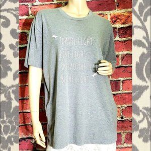 Next Level Apparel XL Gray T Shirt Be The Light Mission Possible Dragonfly